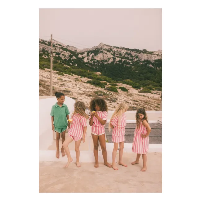 Bree Organic terry T-shirt | Candy pink
