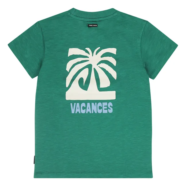 T-shirt Vacances Coton Bio | Vert