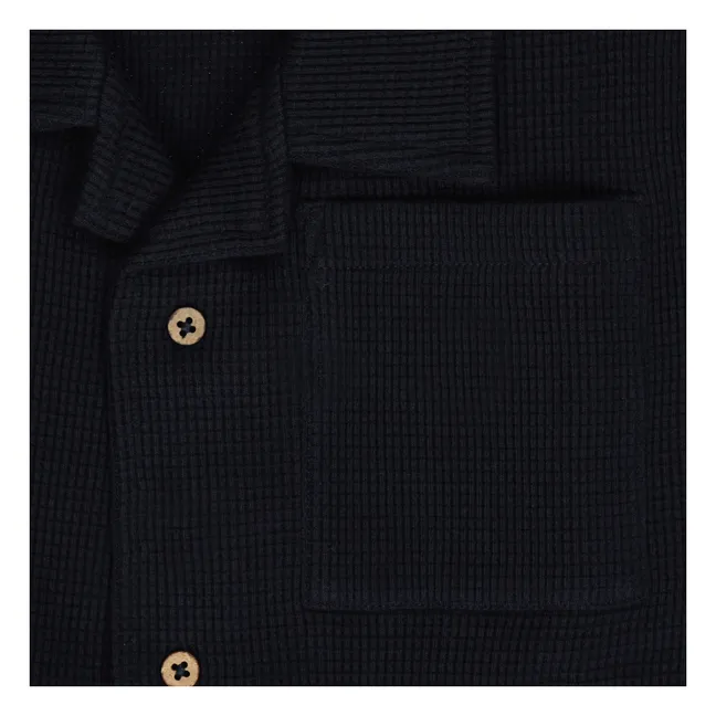 Camisa de algodón orgánico Cagnard | Azul Marino