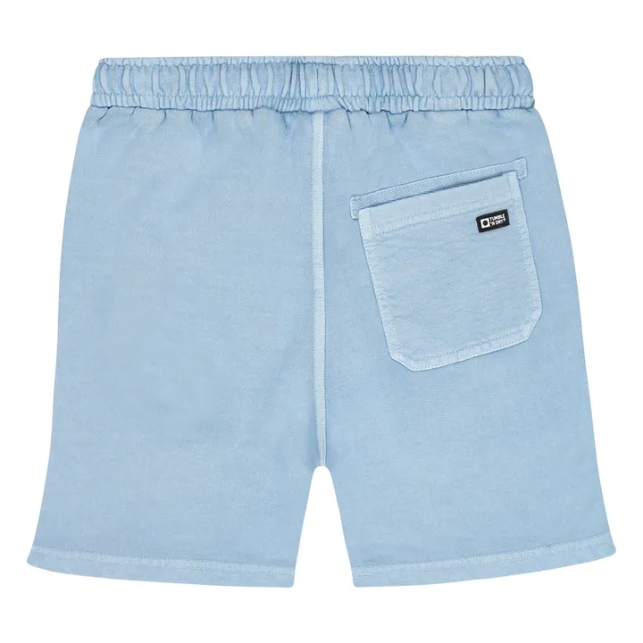 Short Shockwave Délavé Coton Bio | Bleu- Image produit n°1