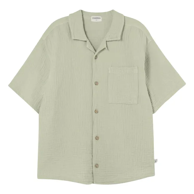 Camicia Abel in garza di cotone | Verde