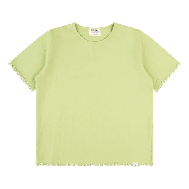 Camiseta de algodón ecológico | Verde pistacho