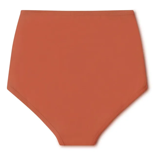 Slip a vita alta in jersey di cotone biologico | Terracotta