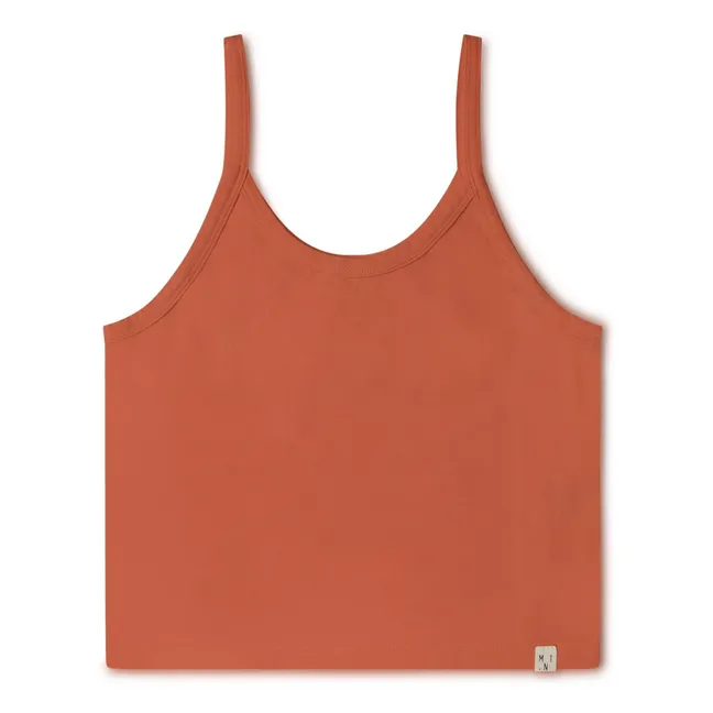 Top corto de algodón orgánico | Terracotta