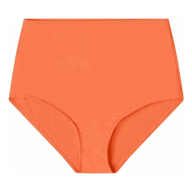 Culotte de fibra reciclada con cintura alta | Coral