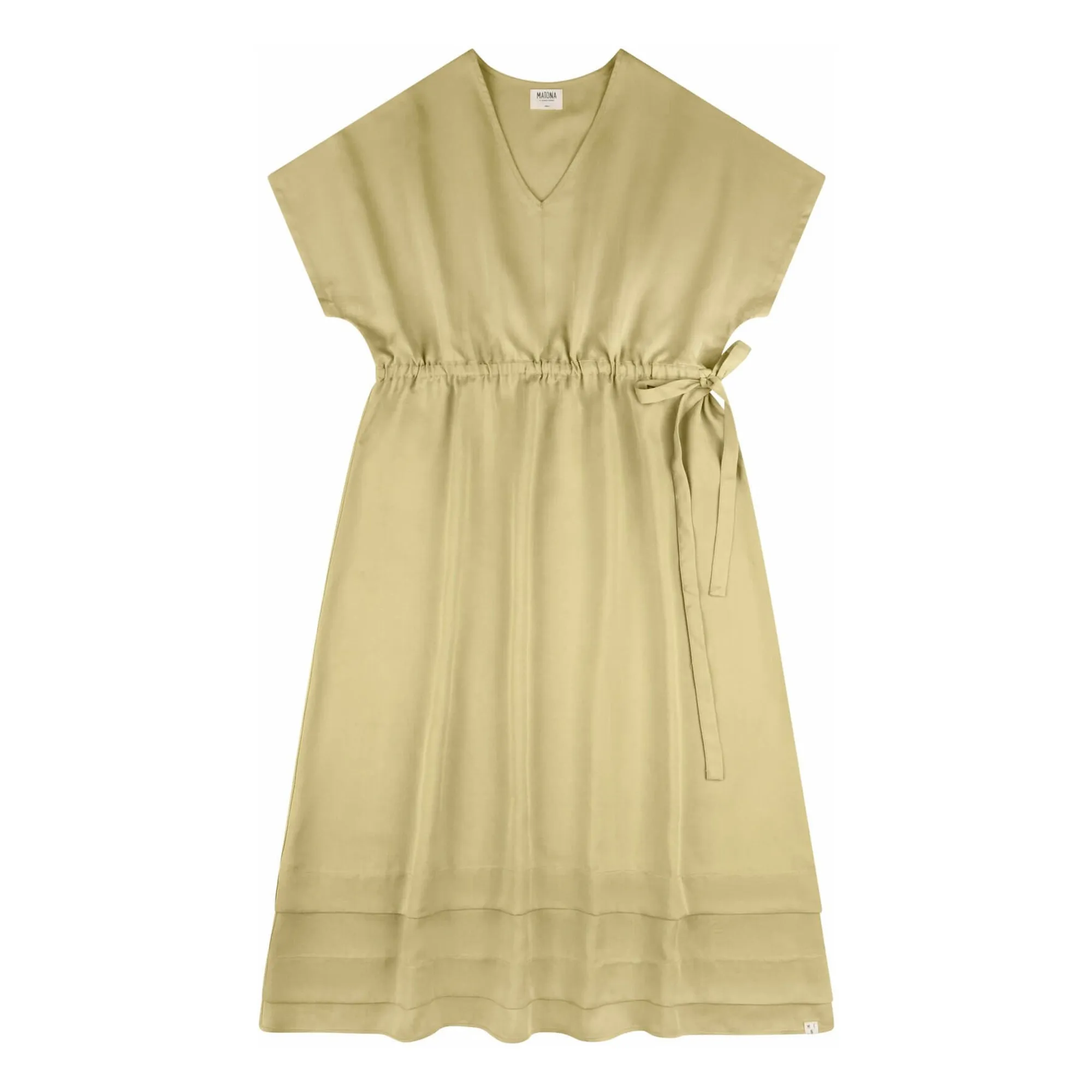 Matona Pale Yellow Tencel Dress