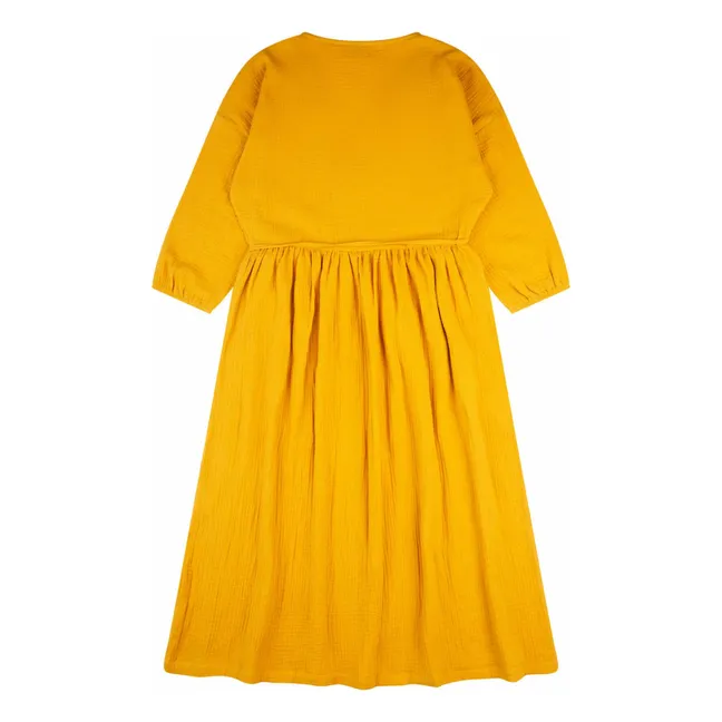 Robe Gaze de Coton Bio | Jaune moutarde