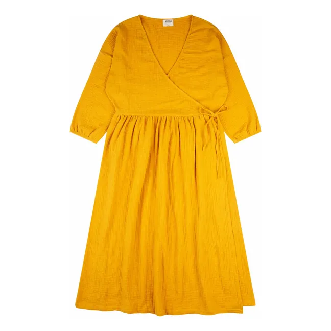 Robe Gaze de Coton Bio | Jaune moutarde