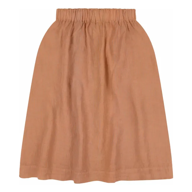 Midi skirt Linen | Brown
