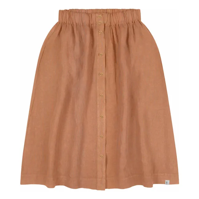 Midi skirt Linen | Brown