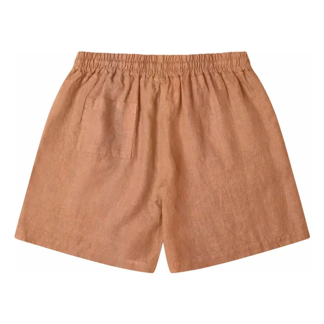 Pantalones cortos de lino | Marrón