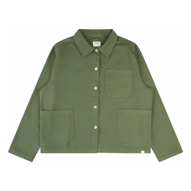 Veste Twill Coton Bio | Vert sapin