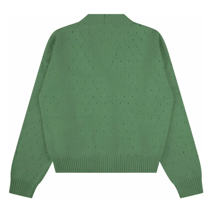 Cardigan Coton Bio | Vert- Image produit n°3