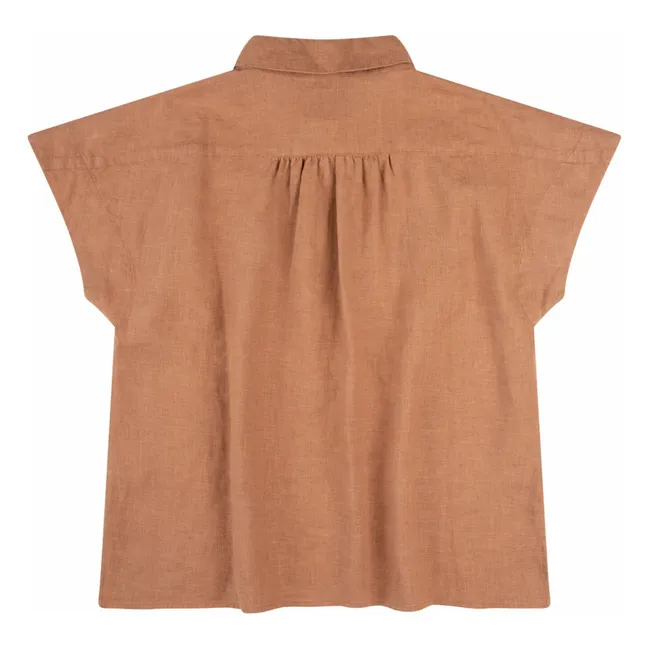 Blusa de lino | Marrón