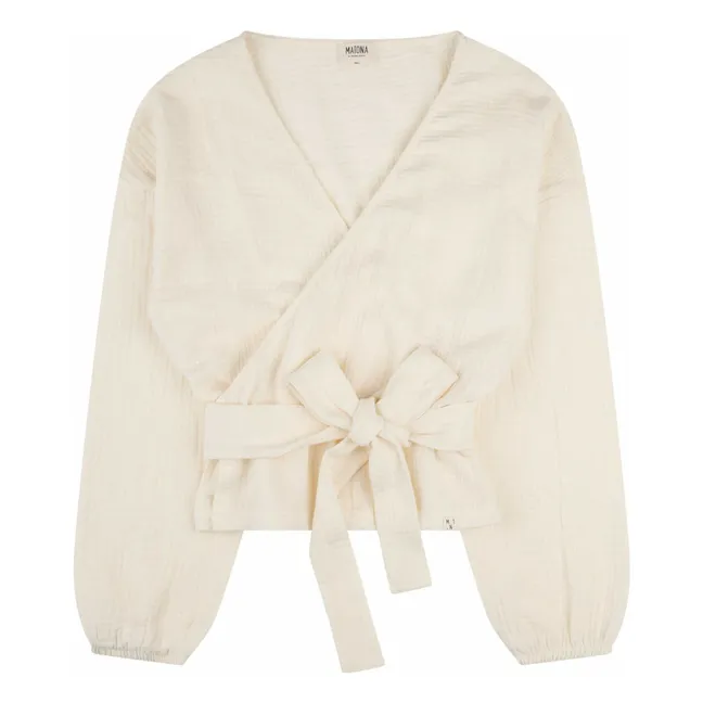 Blusa de gasa de algodón orgánico | Crudo