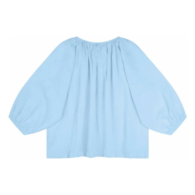 Bluse Gaze aus Bio-Baumwolle | Hellblau