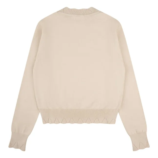 Jersey de algodón ecológico | Beige