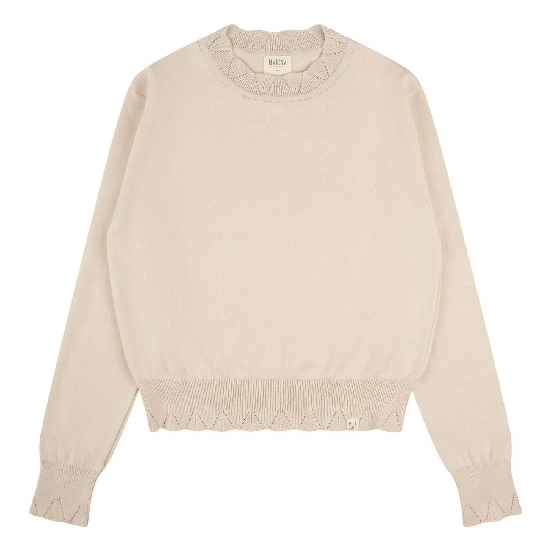 Matona Beige Organic Cotton Sweater