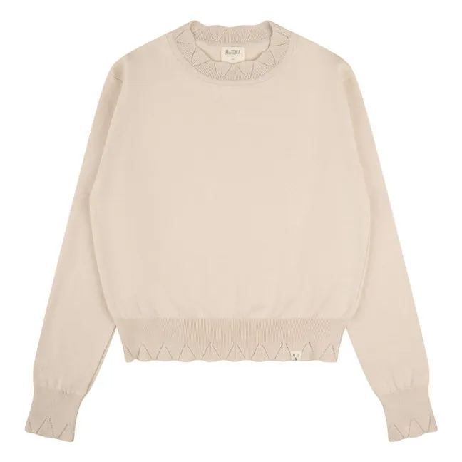 Jersey de algodón ecológico | Beige