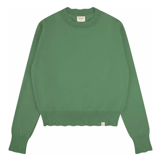 Jersey de algodón ecológico | Verde