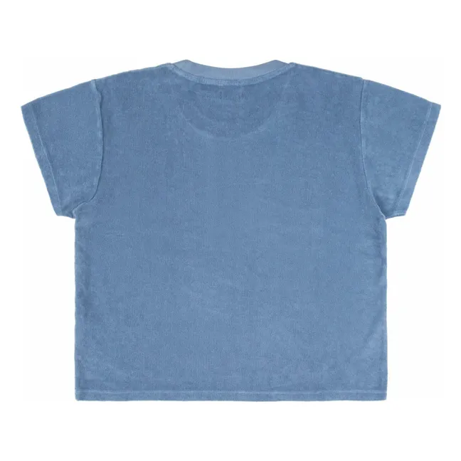 Bio-Frottee-T-Shirt | Blau