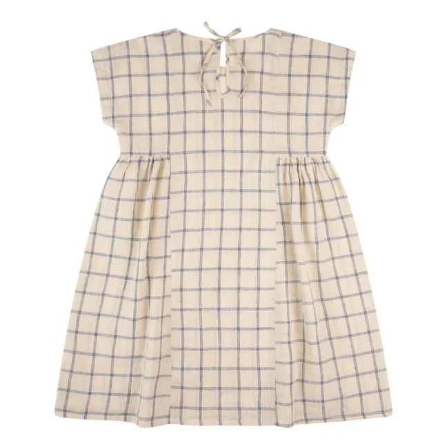 Robe Carreaux Lin | Beige