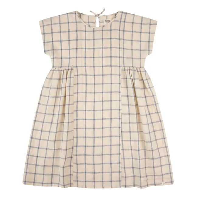 Robe Carreaux Lin | Beige