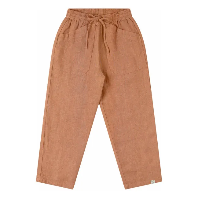 Pantalon Lin | Marron