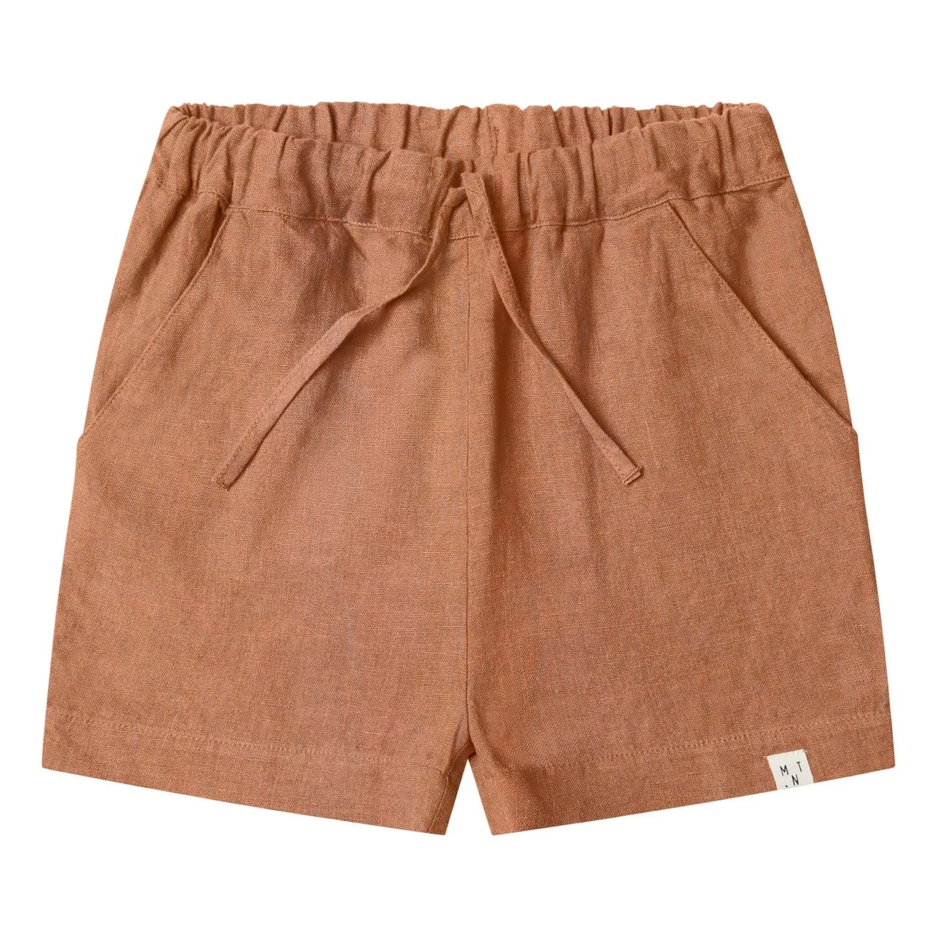 Matona Brown Linen Shorts