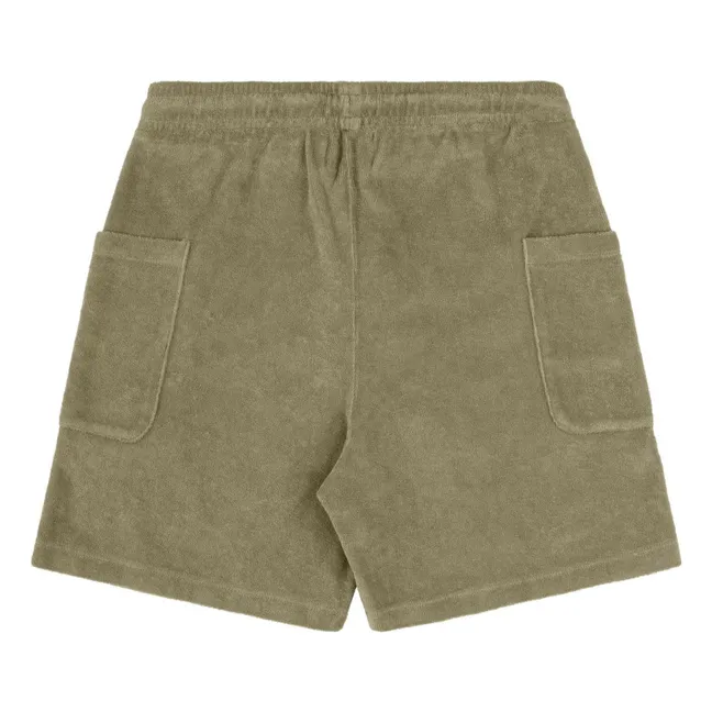 Pantalones cortos de rizo ecológico | Verde Kaki
