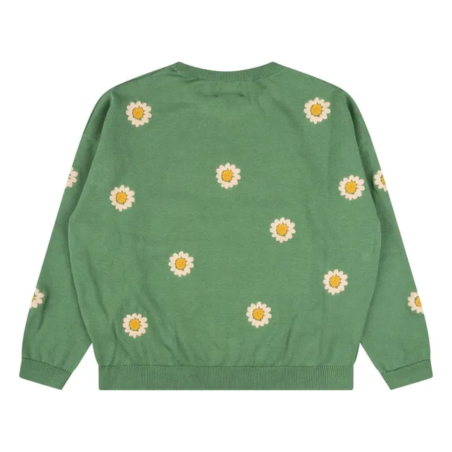 Sudadera de flores de algodón ecológico | Verde