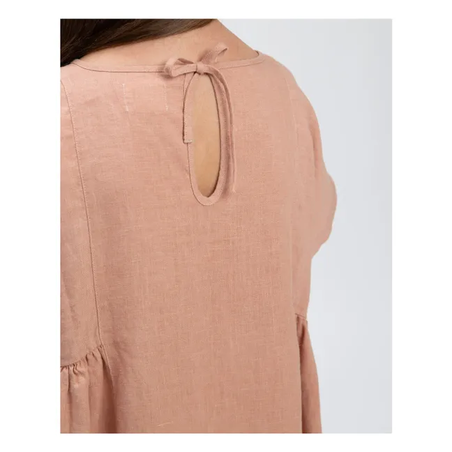 Vestido de lino | Rosa Viejo