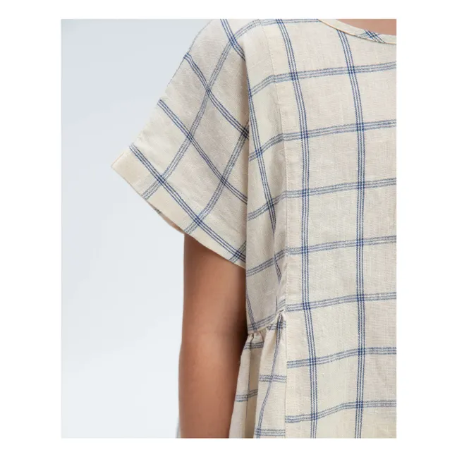 Robe Carreaux Lin | Beige