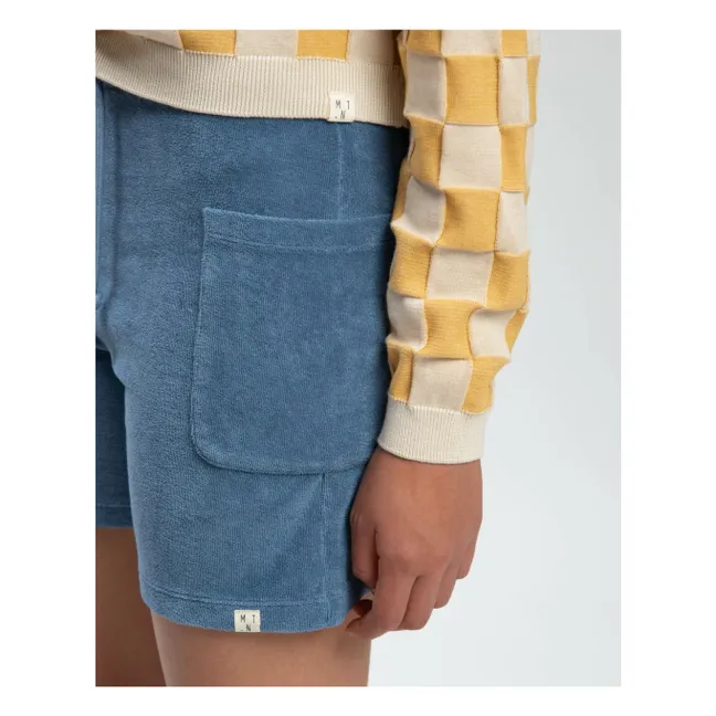 Pantalones cortos de rizo ecológico | Azul