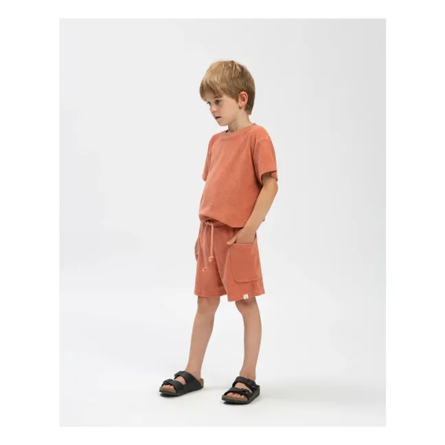 Pantalones cortos de rizo ecológico | Terracotta