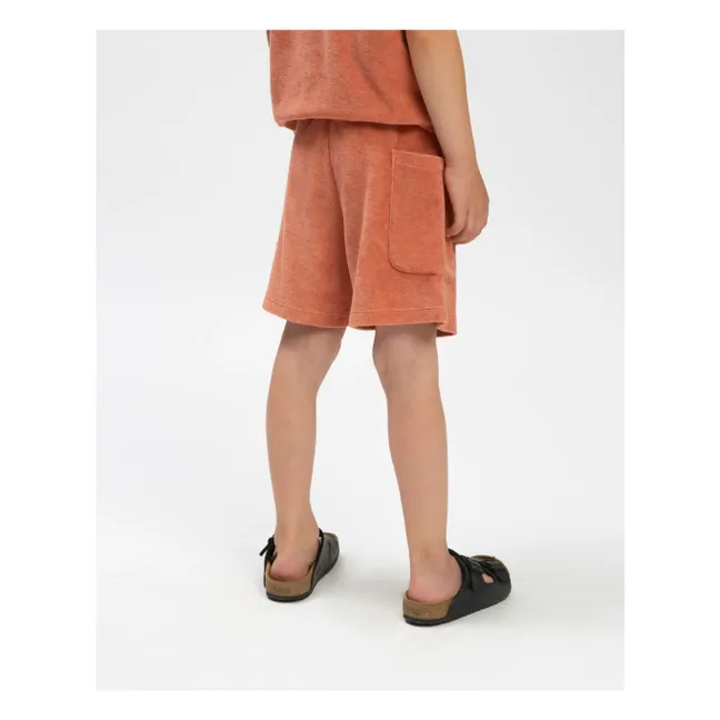 Pantalones cortos de rizo ecológico | Terracotta
