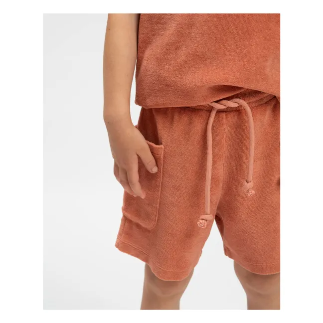 Pantalones cortos de rizo ecológico | Terracotta