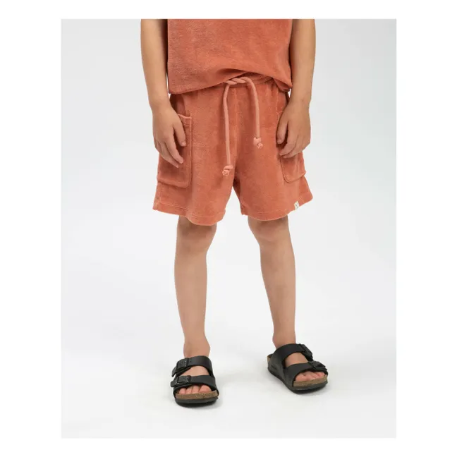 Pantalones cortos de rizo ecológico | Terracotta