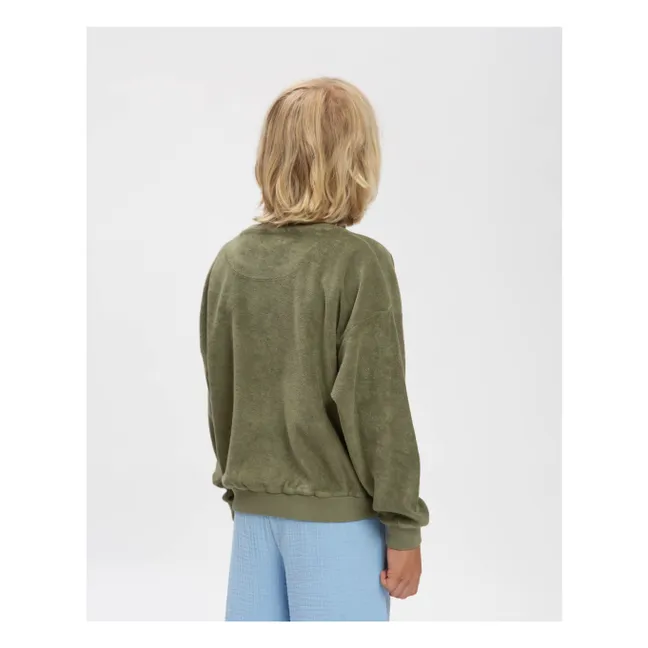 Jersey de rizo orgánico | Verde Kaki