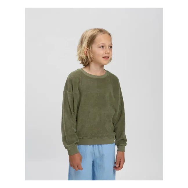 Jersey de rizo orgánico | Verde Kaki