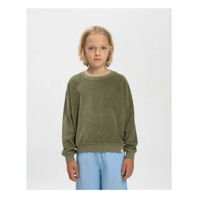 Jersey de rizo orgánico | Verde Kaki