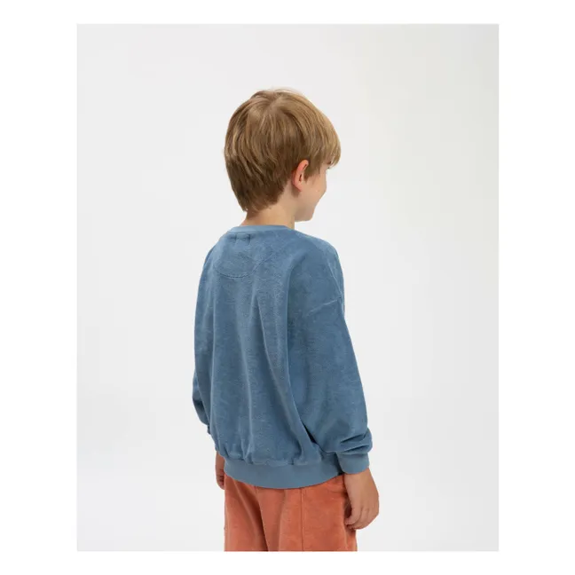 Jersey de rizo orgánico | Azul
