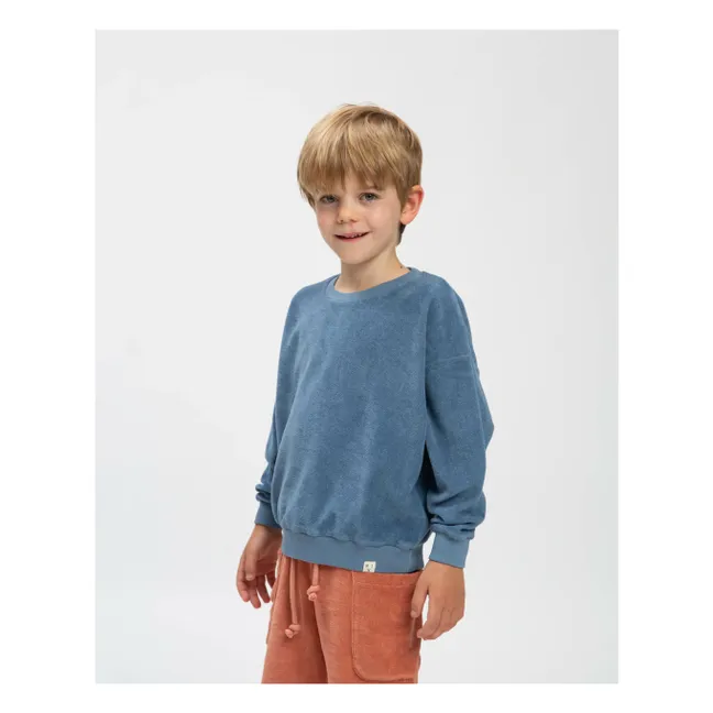 Jersey de rizo orgánico | Azul