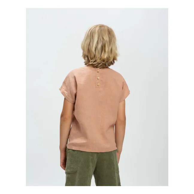 Camiseta de lino | Rosa Viejo