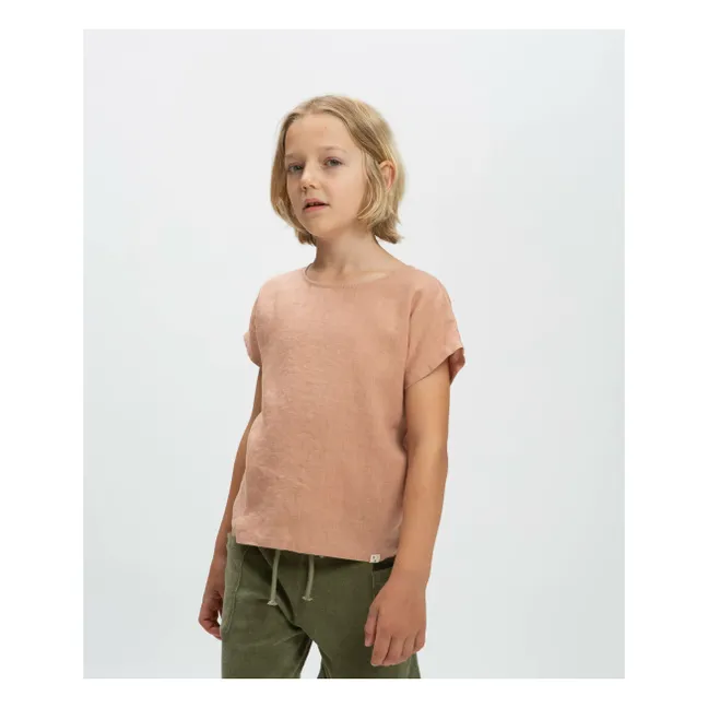 Camiseta de lino | Rosa Viejo