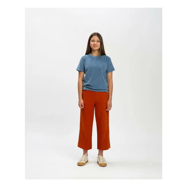 Camiseta de rizo ecológico  | Azul