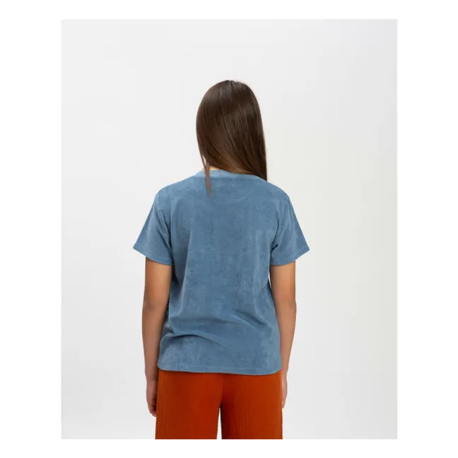Camiseta de rizo ecológico  | Azul
