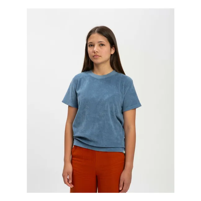 Camiseta de rizo ecológico  | Azul