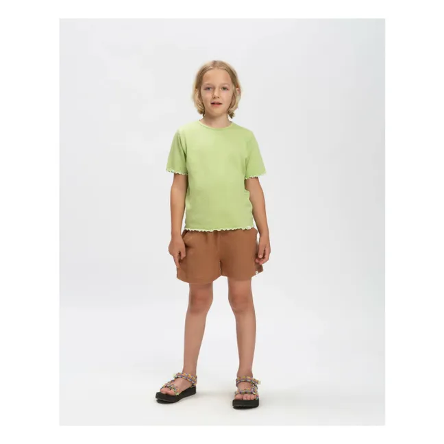Camiseta de algodón ecológico | Verde pistacho