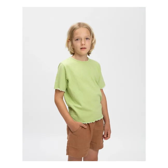 Camiseta de algodón ecológico | Verde pistacho